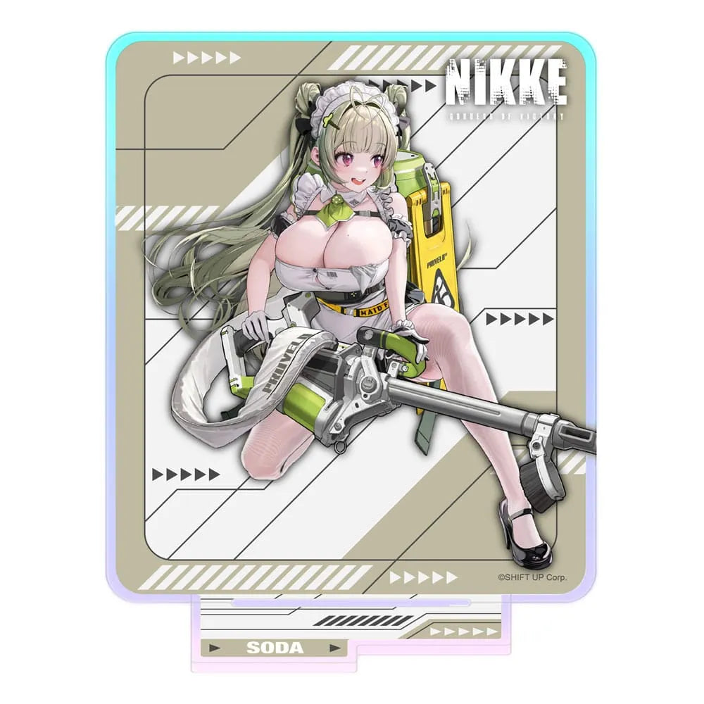 Goddess of Victory: Nikke Crouching Series Acryl Stand Soda Holographic 14 cm - Smalltinytoystore