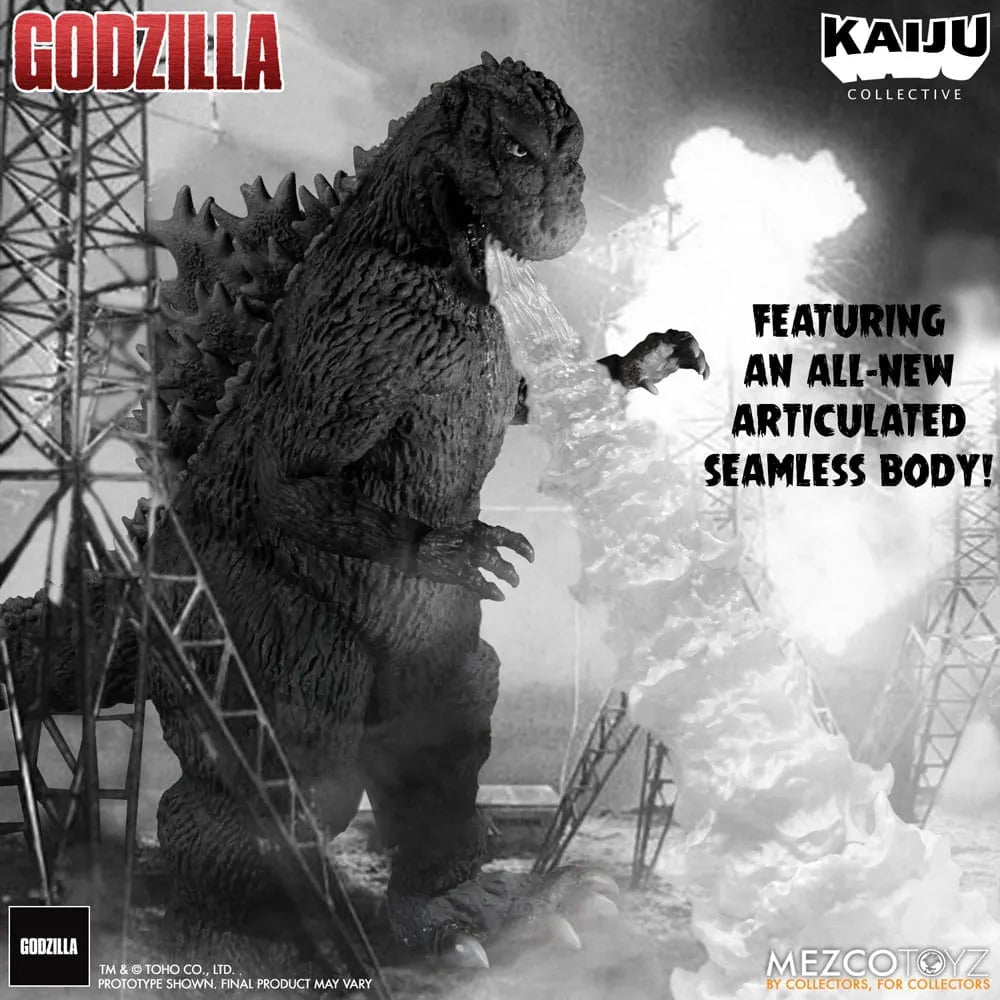 Godzilla (1954) Kaiju Collective Actionfigur Godzilla - Black & White Edition 20 cm - Smalltinytoystore