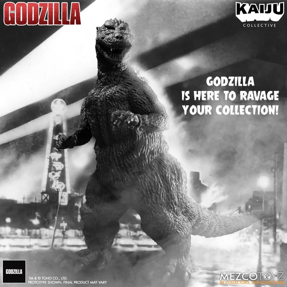 Godzilla (1954) Kaiju Collective Actionfigur Godzilla - Black & White Edition 20 cm - Smalltinytoystore