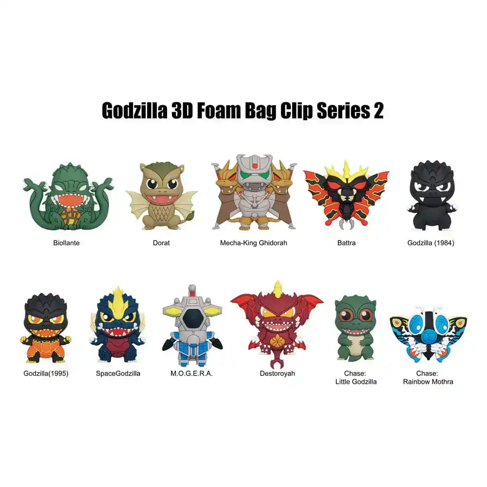 Godzilla 3D PVC-Taschenanhänger Series 2 Display (24) - Smalltinytoystore