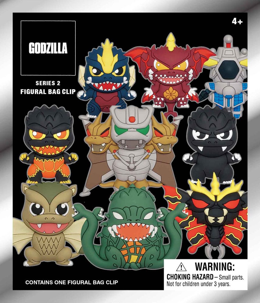 Godzilla 3D PVC-Taschenanhänger Series 2 Display (24) - Smalltinytoystore