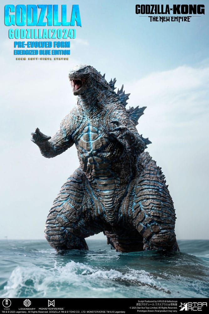 Godzilla vs. Kong: The New Empire Soft Vinyl Statue Godzilla (2024) Evolved Blue Edition 28 cm - Smalltinytoystore