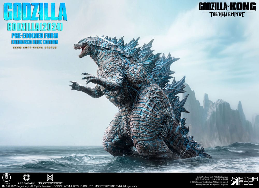 Godzilla vs. Kong: The New Empire Soft Vinyl Statue Godzilla (2024) Evolved Blue Edition 28 cm - Smalltinytoystore
