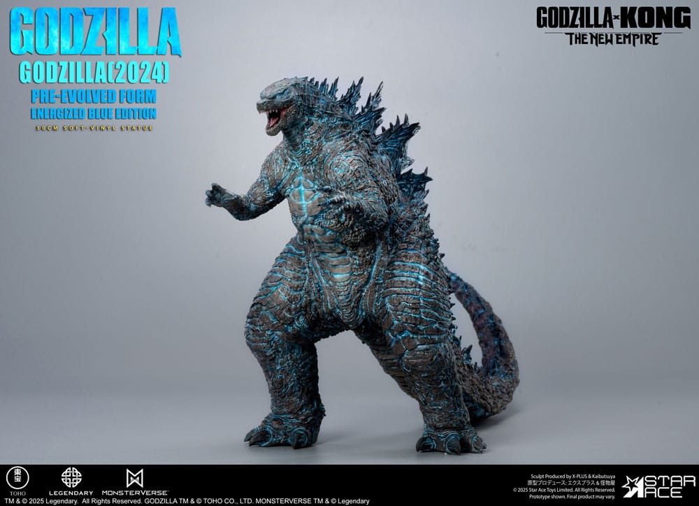 Godzilla vs. Kong: The New Empire Soft Vinyl Statue Godzilla (2024) Evolved Blue Edition 28 cm - Smalltinytoystore