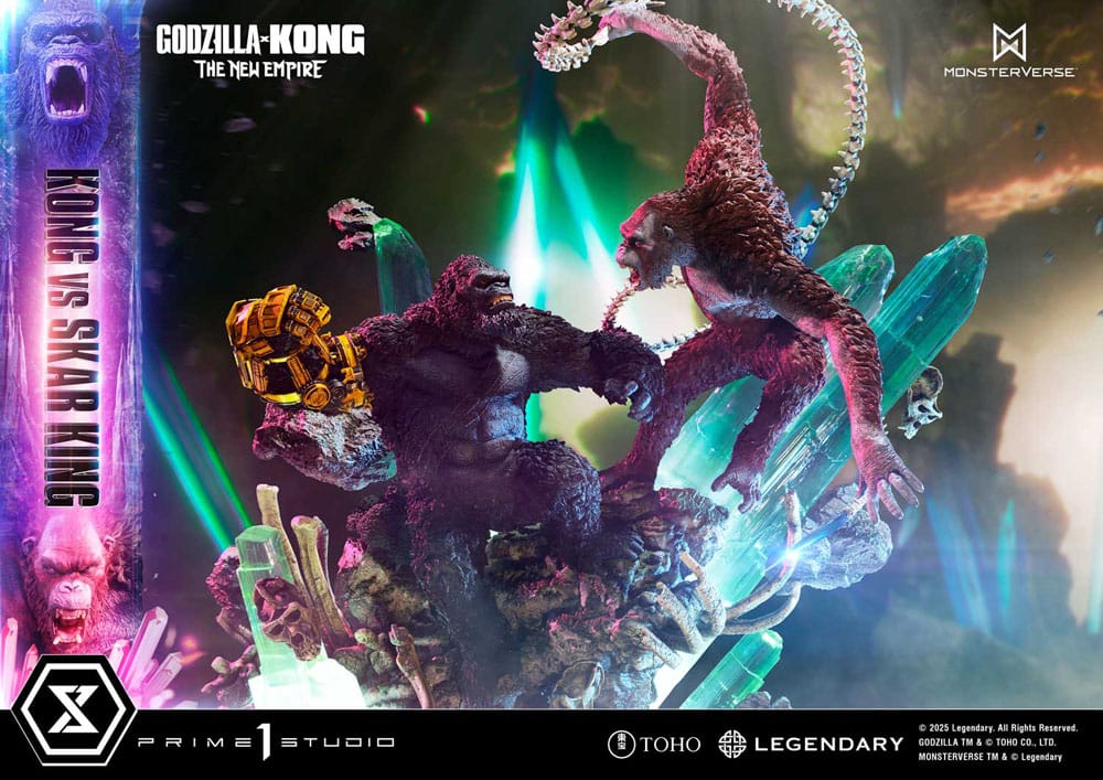 Godzilla x Kong: The New Empire Ultimate Diorama Masterline Series Statue Kong vs Skar King 104 cm - Smalltinytoystore