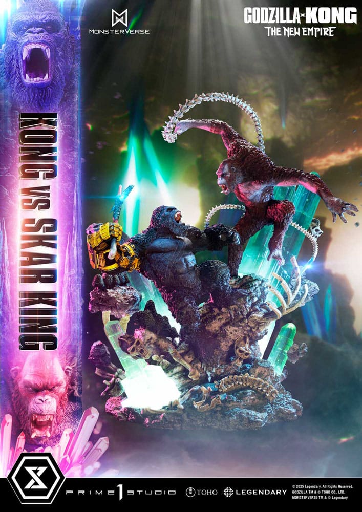 Godzilla x Kong: The New Empire Ultimate Diorama Masterline Series Statue Kong vs Skar King 104 cm - Smalltinytoystore