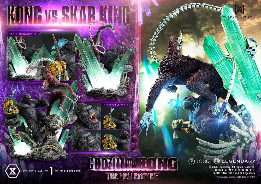 Godzilla x Kong: The New Empire Ultimate Diorama Masterline Series Statue Kong vs Skar King 104 cm - Smalltinytoystore