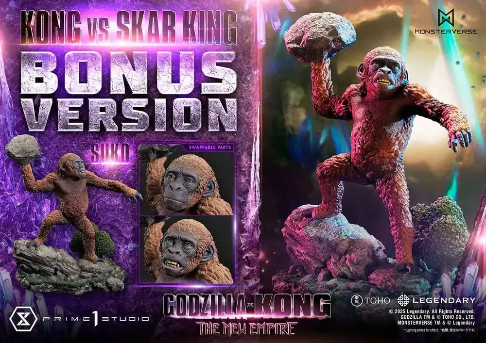 Godzilla x Kong: The New Empire Ultimate Diorama Masterline Series Statue Kong vs Skar King Bonus Version 104 cm - Smalltinytoystore