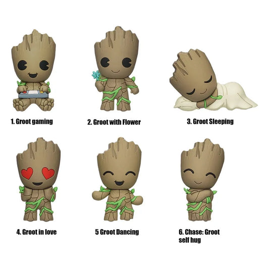 Guardian of the Galaxy 3D Magnete Groot Series 2 Display (12) - Smalltinytoystore