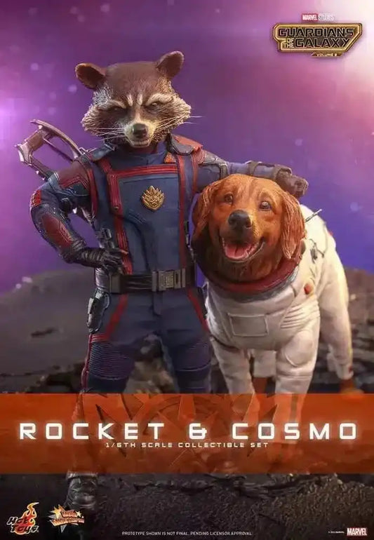Guardians of the Galaxy Vol. 3 Movie Masterpiece 1/6 Rocket & Cosmo 16 cm HOT TOYS - Smalltinytoystore