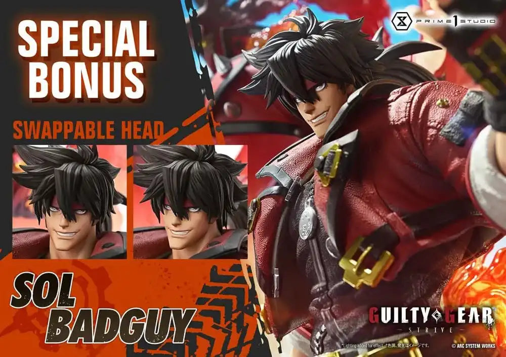 Guilty Gear Strive Ultimate Premium Masterline Series Statue 1/4 Sol Badguy Bonus Version 82 cm