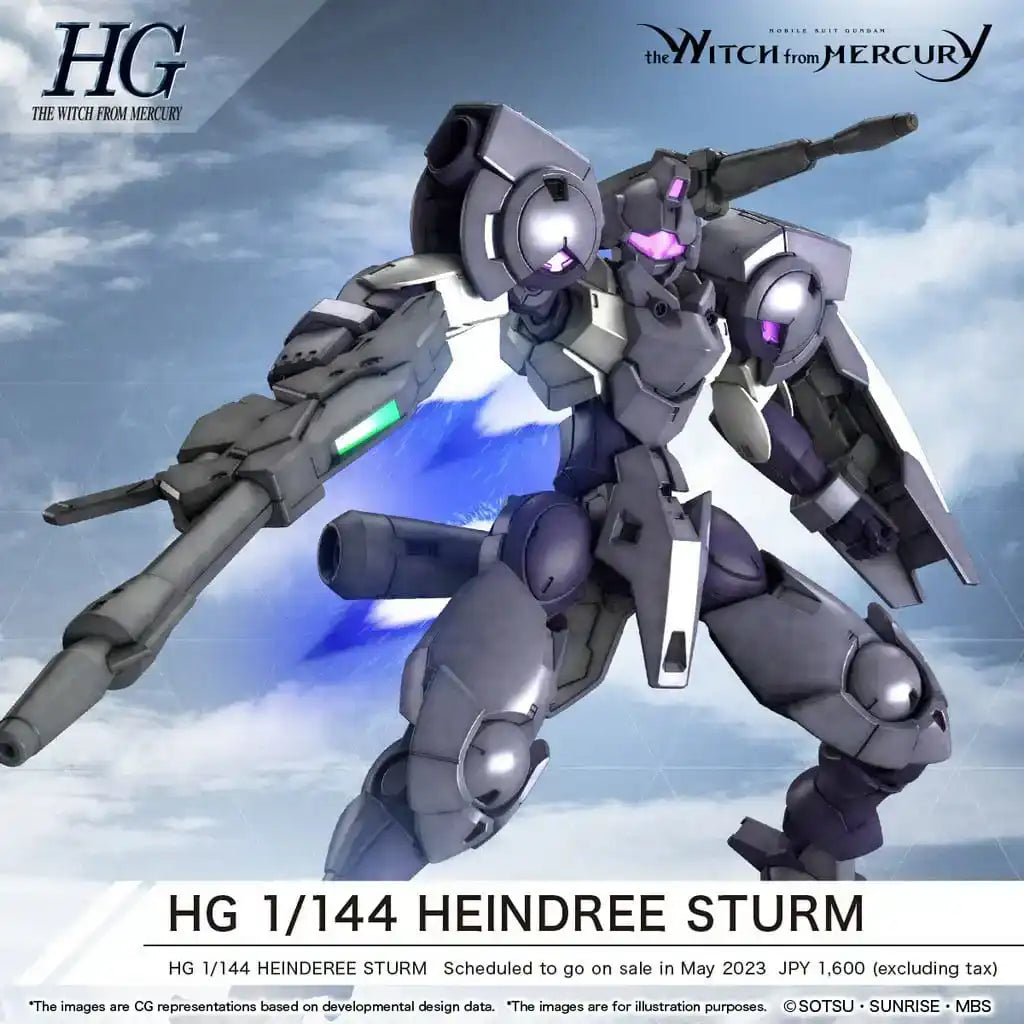 Gundam: The Witch from Mercury High Grade Plastic Model Kit 1/144 Heindree Sturm - Smalltinytoystore