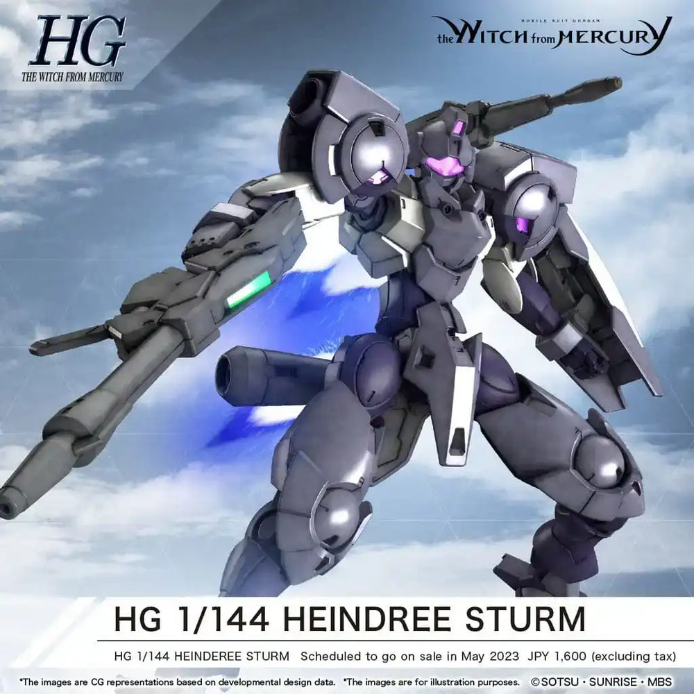 Gundam: The Witch from Mercury High Grade Plastic Model Kit 1/144 Heindree Sturm - Smalltinytoystore