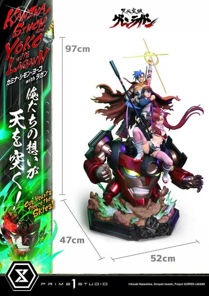 Gurren Lagann Ultimate Premium Masterline Series Statue 1/4 Kamina, Simon & Yoko with Lagann 97 cm - Smalltinytoystore