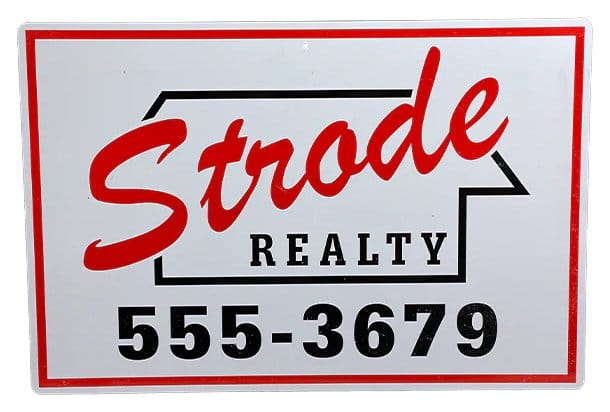 Halloween (1978) Me­tall­schild Strode Realty 31 x 46 cm