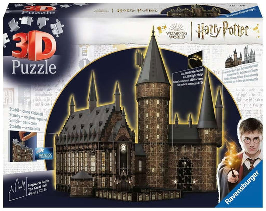 Harry Potter 3D Puzzle Schloss Hogwarts: Große Halle - Night Edition (643 Teile) - Smalltinytoystore