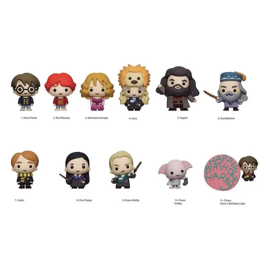 Harry Potter 3D PVC-Taschenanhänger Series 12 Display (24) - Smalltinytoystore