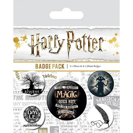 Harry Potter Ansteck-Buttons 5er-Pack Symbole - Smalltinytoystore