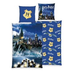 Harry Potter Bettwäsche Blau 135 x 200 cm / 80 x 80 cm - Smalltinytoystore