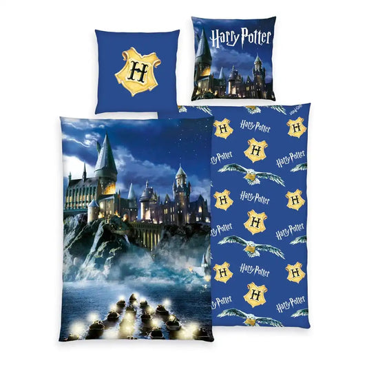 Harry Potter Bettwäsche Blau 135 x 200 cm / 80 x 80 cm - Smalltinytoystore