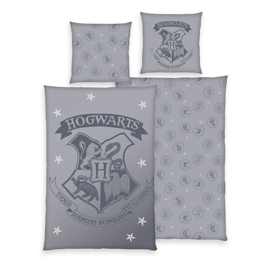 Harry Potter Bettwäsche Grau 135 x 200 cm / 80 x 80 cm - Smalltinytoystore