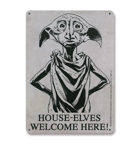 Harry Potter Blechschild House-Elves 15 x 21 cm - Smalltinytoystore