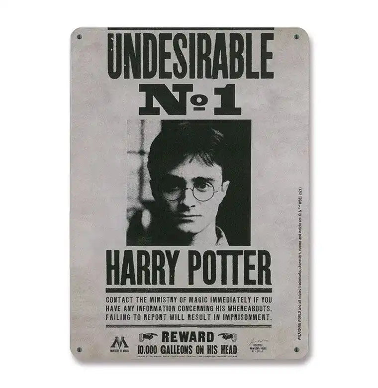 Harry Potter Blechschild Undesirable No. 1 15 x 21 cm - Smalltinytoystore