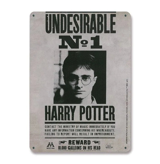 Harry Potter Blechschild Undesirable No. 1 15 x 21 cm - Smalltinytoystore