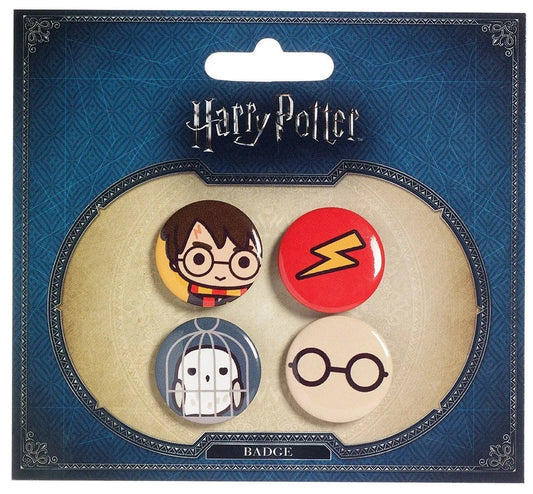 Harry Potter Cutie Ansteck-Buttons 4er-Pack Harry Potter & Hedwig - Smalltinytoystore