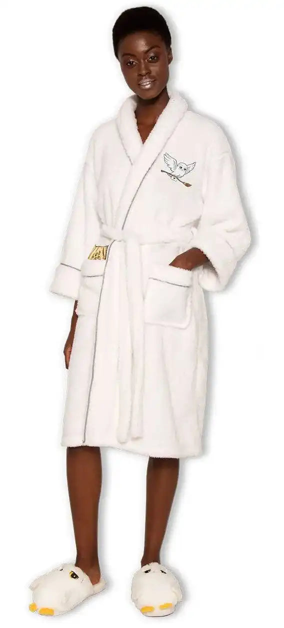 Harry Potter Girlie Fleece-Bademantel Hedwig - Smalltinytoystore