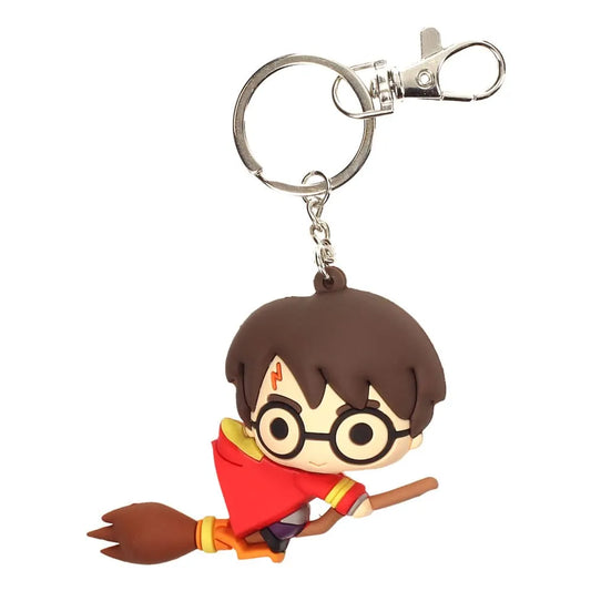 Harry Potter Gummi-Schlüsselanhänger Harry Potter & Broomstick 7 cm - Smalltinytoystore