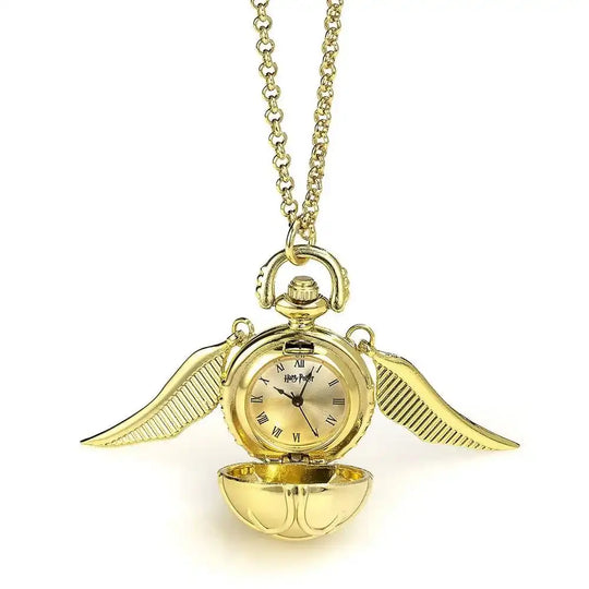 Harry Potter Halskette mit Uhr Goldener Schnatz (vergoldet) - Smalltinytoystore