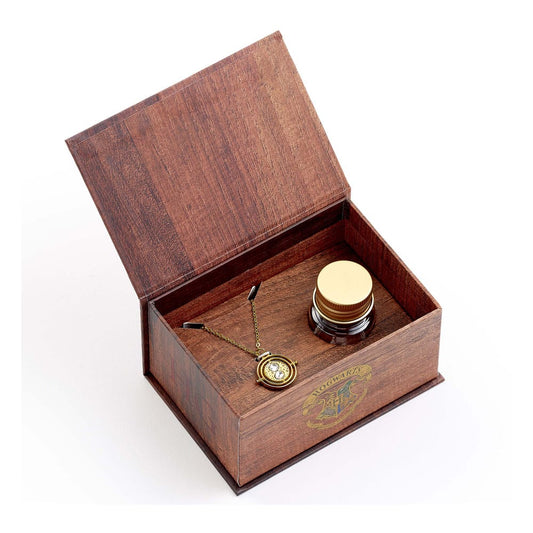 Harry Potter: Hermoine Potions Time Turner Halskette und Ohrringe Geschenkset (Goldfarben) - Smalltinytoystore