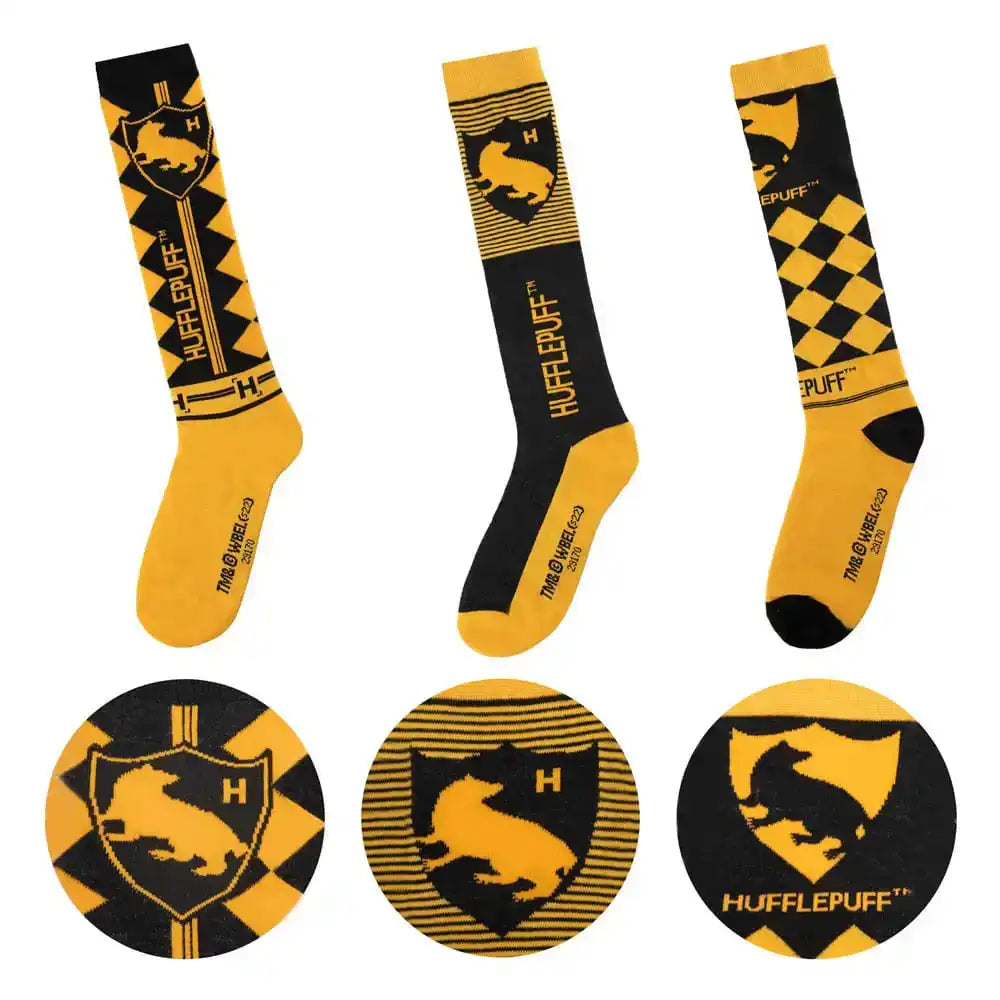 Harry Potter Kniestrümpfe 3er-Pack Hufflepuff - Smalltinytoystore