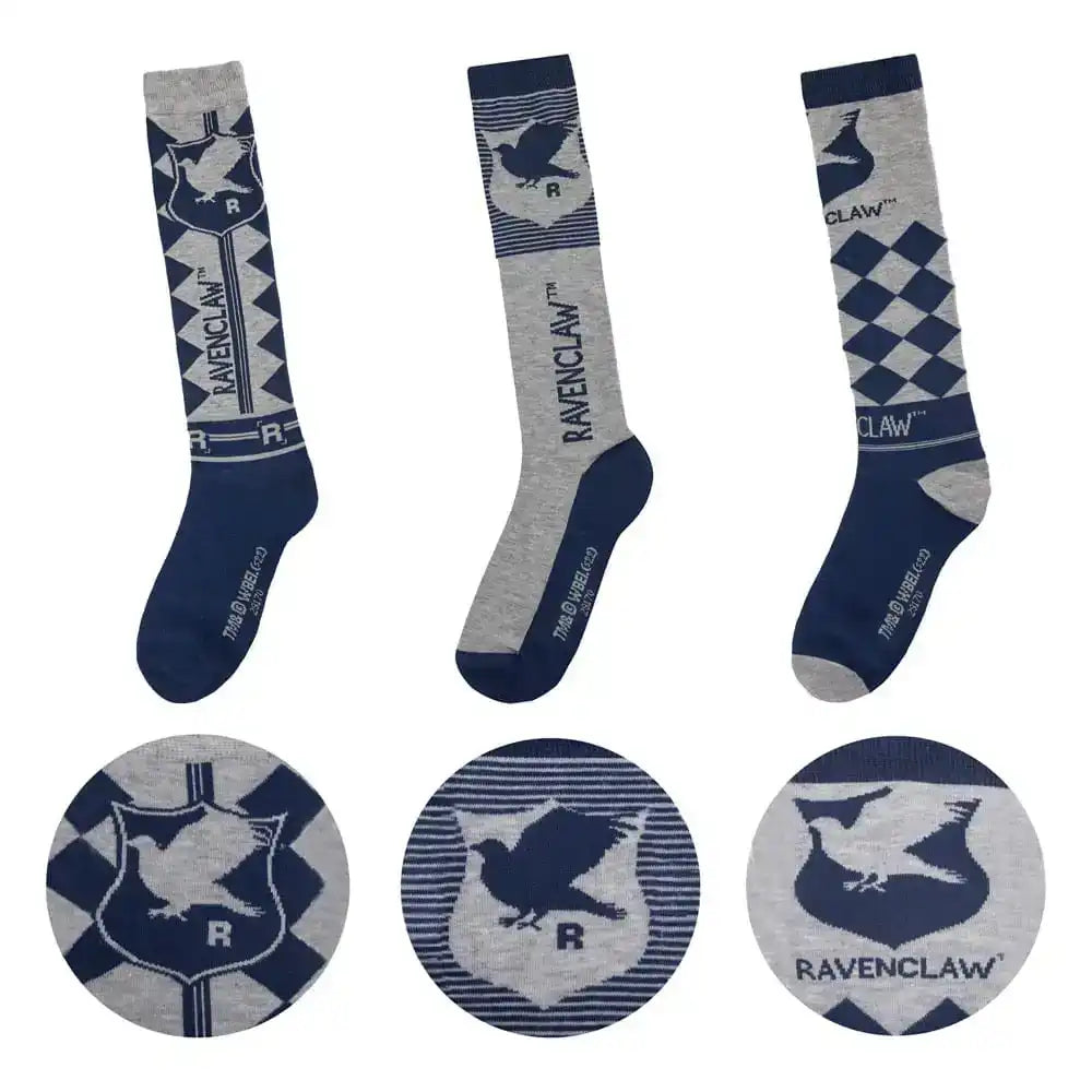 Harry Potter Kniestrümpfe 3er-Pack Ravenclaw - Smalltinytoystore