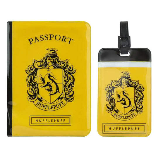 Harry Potter Kofferanhänger & Reisepass-Halter Set Hufflepuff - Smalltinytoystore