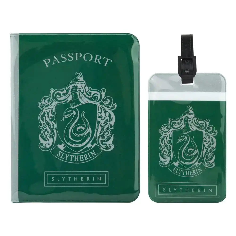 Harry Potter Kofferanhänger & Reisepass-Halter Set Slytherin - Smalltinytoystore