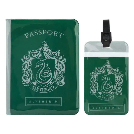Harry Potter Kofferanhänger & Reisepass-Halter Set Slytherin - Smalltinytoystore