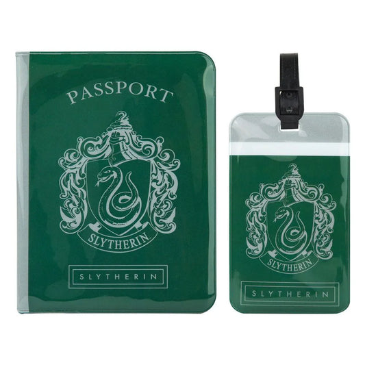 Harry Potter Kofferanhänger & Reisepass-Halter Set Slytherin - Smalltinytoystore