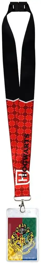Harry Potter Luxus-Schlüsselband mit Kartenhalter Hogwarts Crest