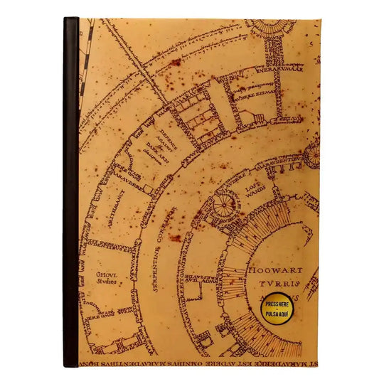Harry Potter Notizbuch mit Leuchtfunktion Karte des Rumtreibers - Smalltinytoystore