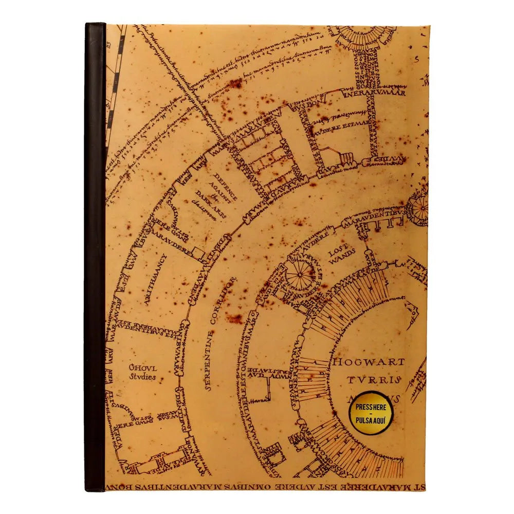 Harry Potter Notizbuch mit Leuchtfunktion Karte des Rumtreibers - Smalltinytoystore