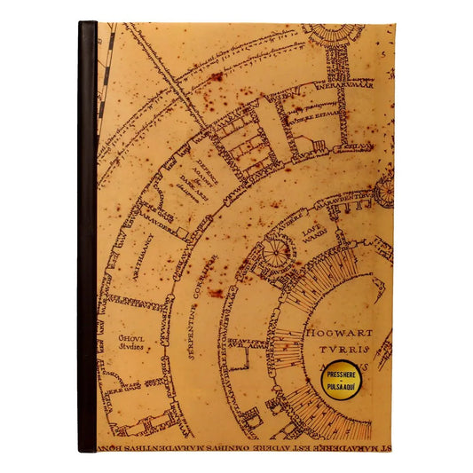 Harry Potter Notizbuch mit Leuchtfunktion Karte des Rumtreibers - Smalltinytoystore