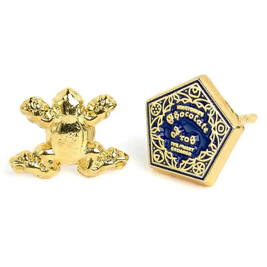 Harry Potter Ohrringe Chocolate Frog & Box (Vergoldet) - Smalltinytoystore