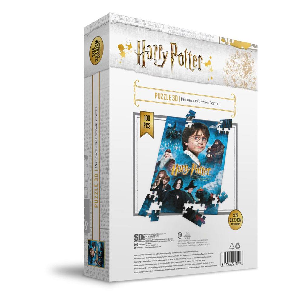 Harry Potter Puzzle mit 3D-Effekt Philosopher's Stone Poster (100 Teile) - Smalltinytoystore