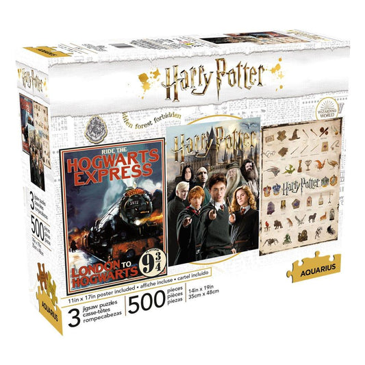 Harry Potter Puzzle Movie Poster 3er-Pack (500 Teile) - Smalltinytoystore