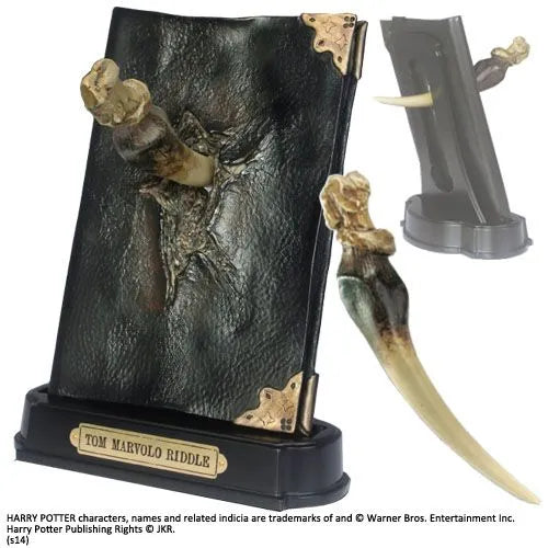 Harry Potter Replik 1/1 Tom Riddles Tagebuch mit Basilisk-Reißzahn - Smalltinytoystore