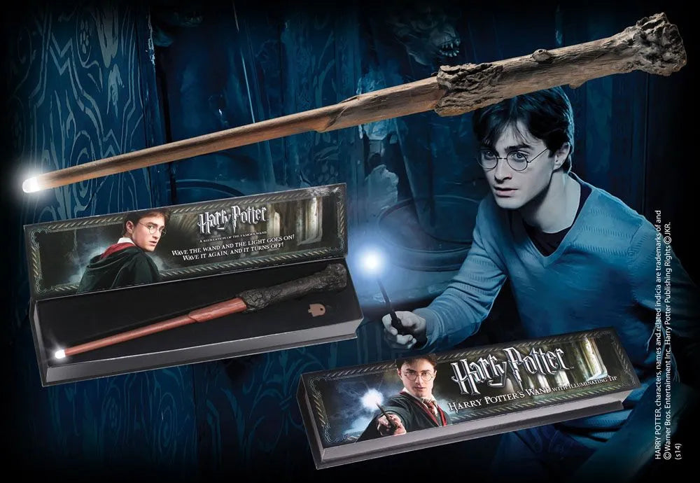 Harry Potter Replik Harrys Zauberstab mit Leuchtfunktion - Smalltinytoystore