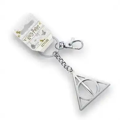 Harry Potter Schlüsselanhänger Deathly Hallows (versilbert) - Smalltinytoystore