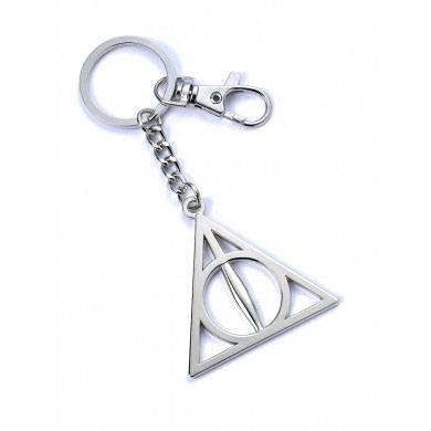 Harry Potter Schlüsselanhänger Deathly Hallows (versilbert) - Smalltinytoystore